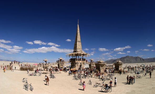 The Temple of Stars. Burning Man 2004. Built by the Temple Crew